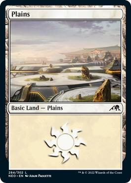 Plains 284/302 (Kamigawa: Neon Dynasty)  - Foil