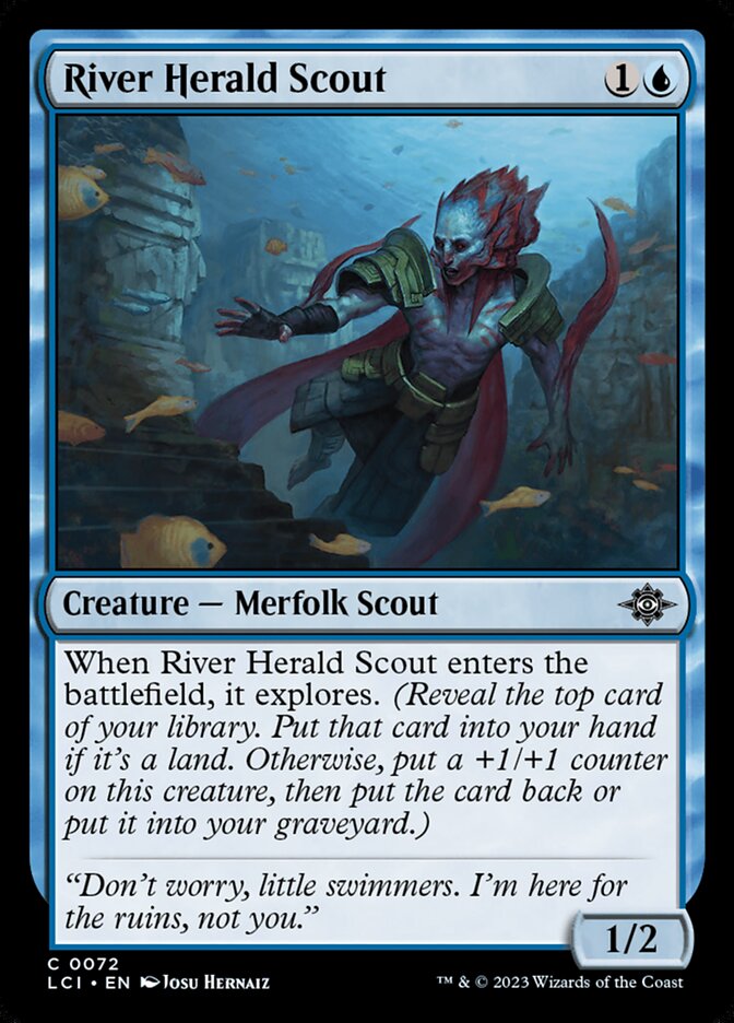 River Herald Scout 72/291 (The Lost Caverns of Ixalan)  - Foil
