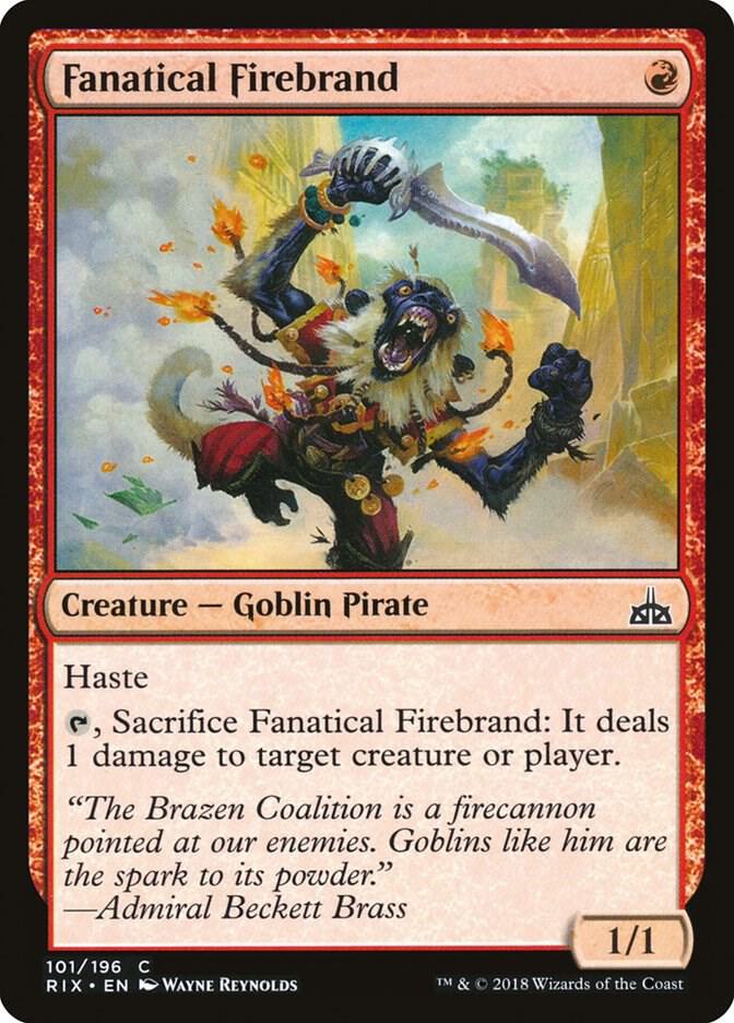 Fanatical Firebrand 101 (Rivals of Ixalan) 
