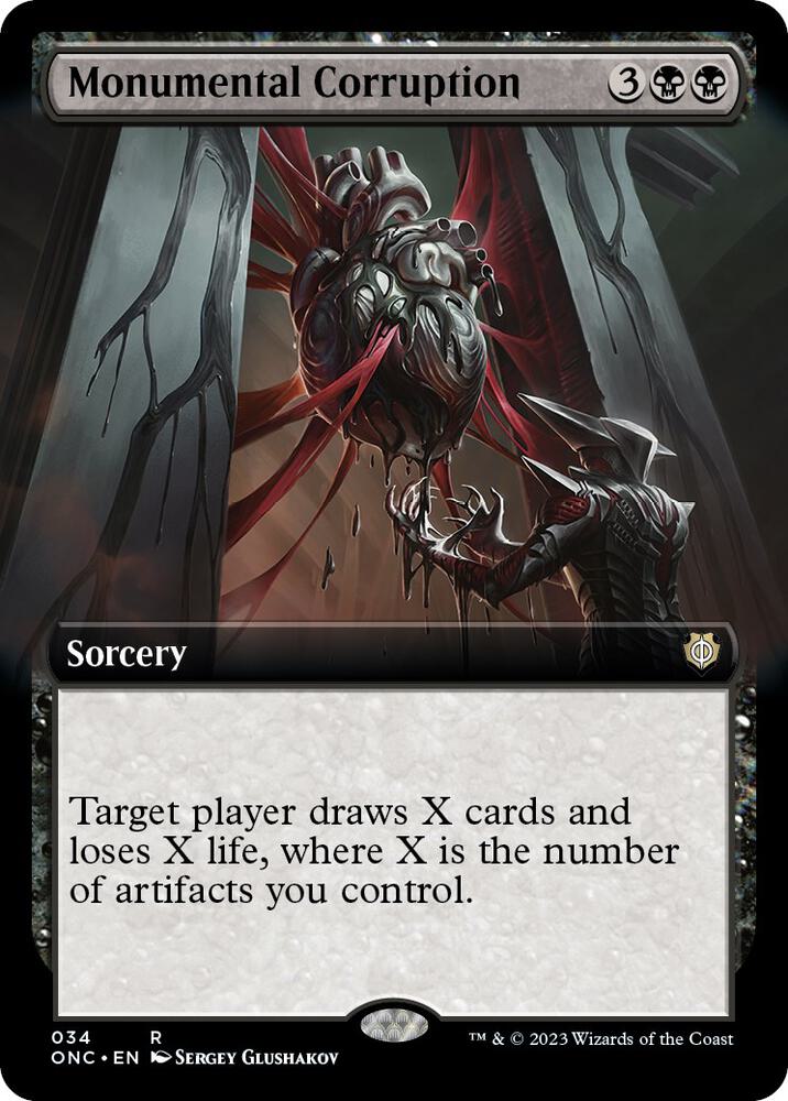 Monumental Corruption 34/28 (Commander: Phyrexia: All Will Be One)  - Extended Art