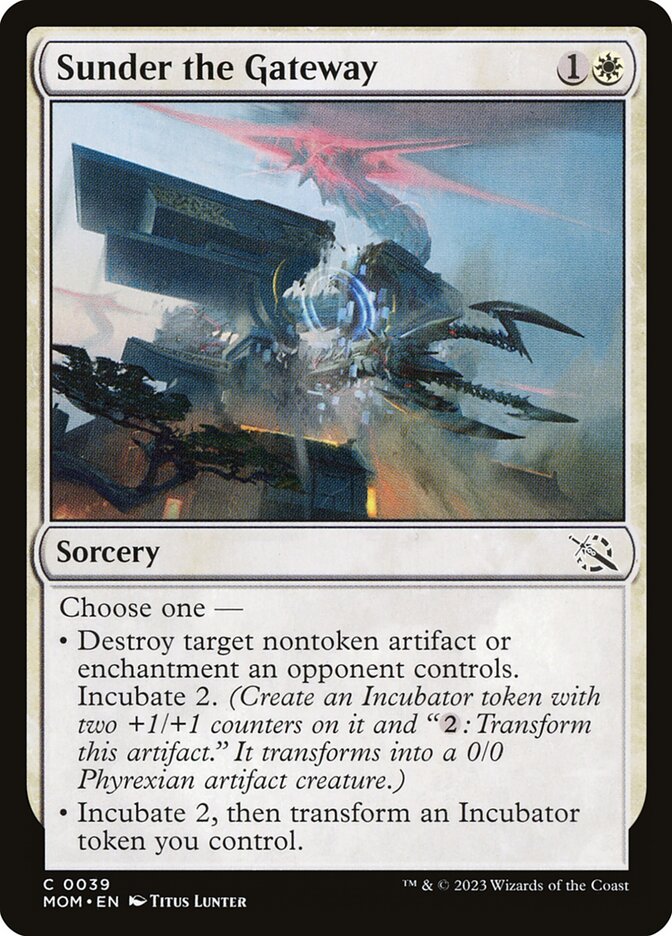 Sunder the Gateway 39/291 (March of the Machine)  - Foil