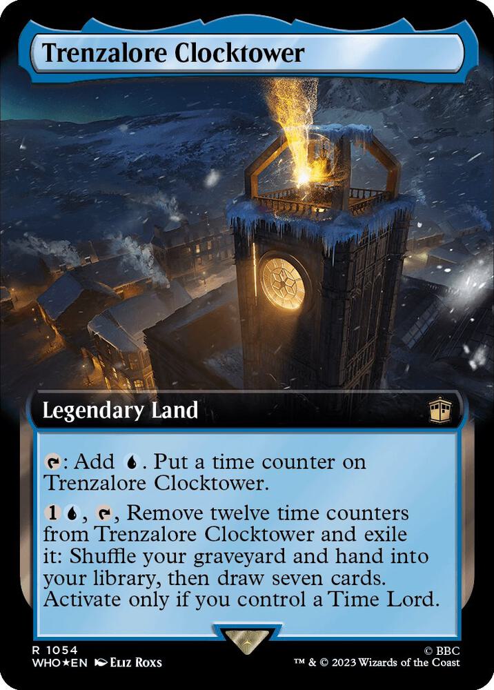 Trenzalore Clocktower 1054/331 (Universes Beyond: Doctor Who)  - Extended Art Surge Foil
