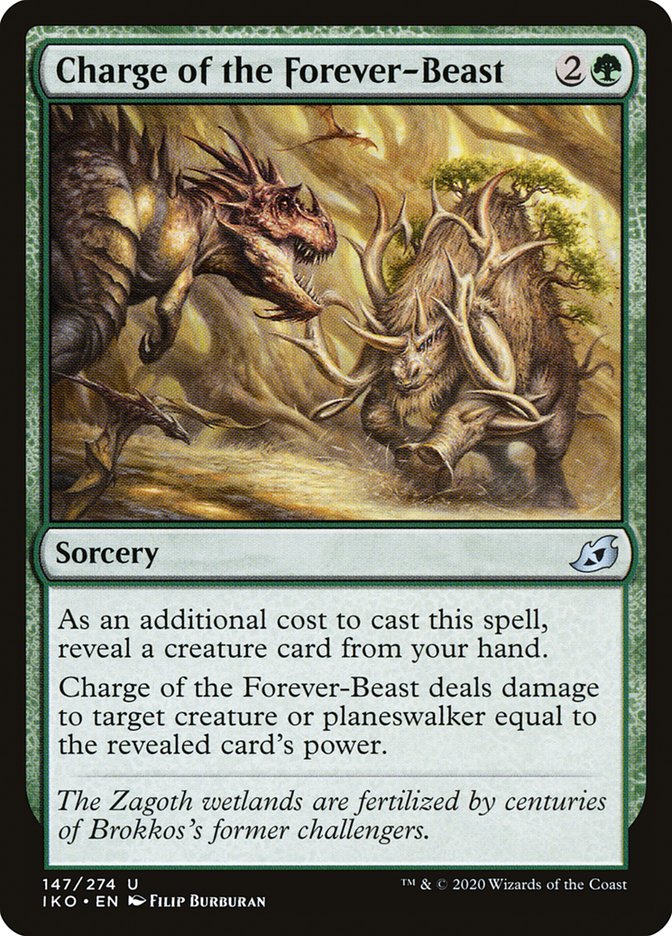 Charge of the Forever-Beast 147/274 (Ikoria: Lair of Behemoths)  - Foil