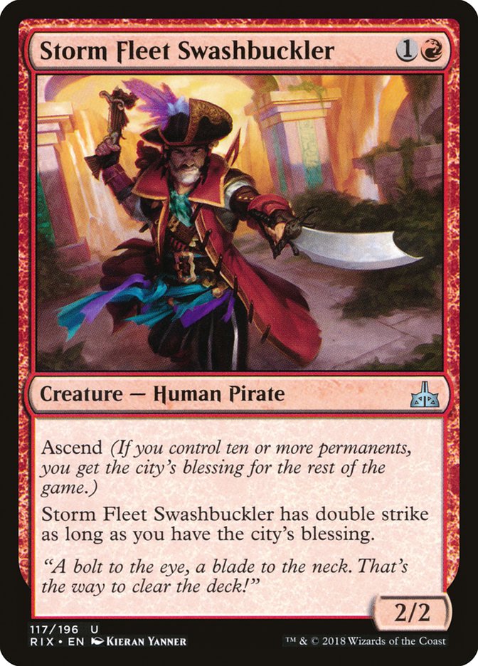 Storm Fleet Swashbuckler 117/196 (Rivals of Ixalan) 