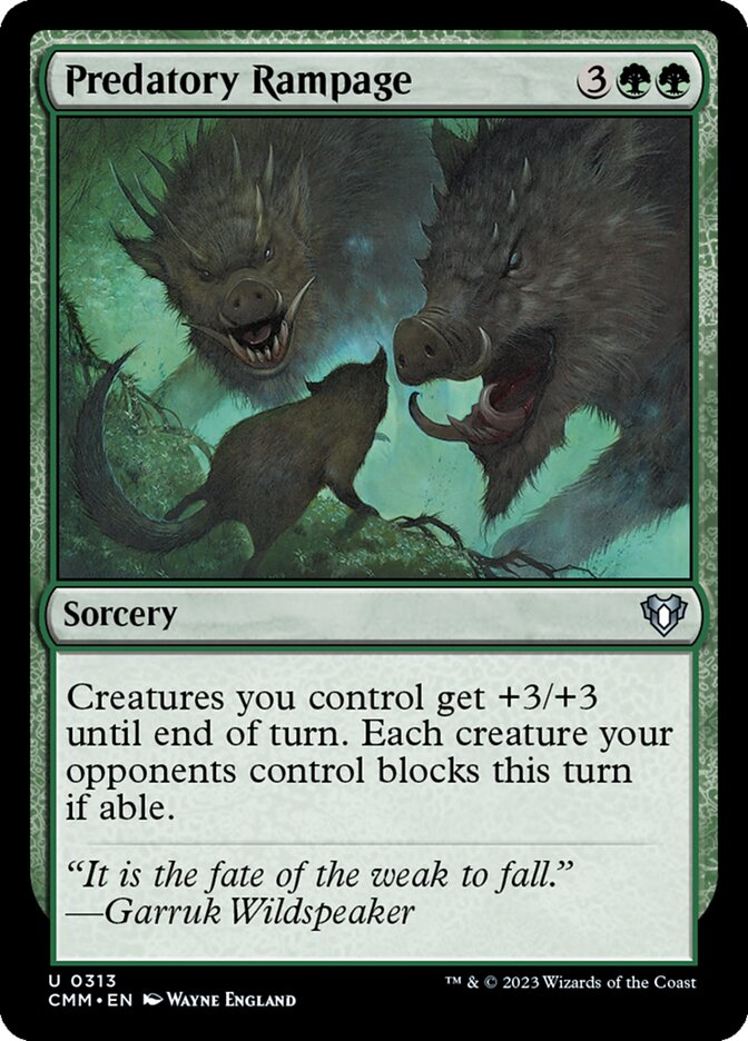 Predatory Rampage 313/451 (Commander Masters) 
