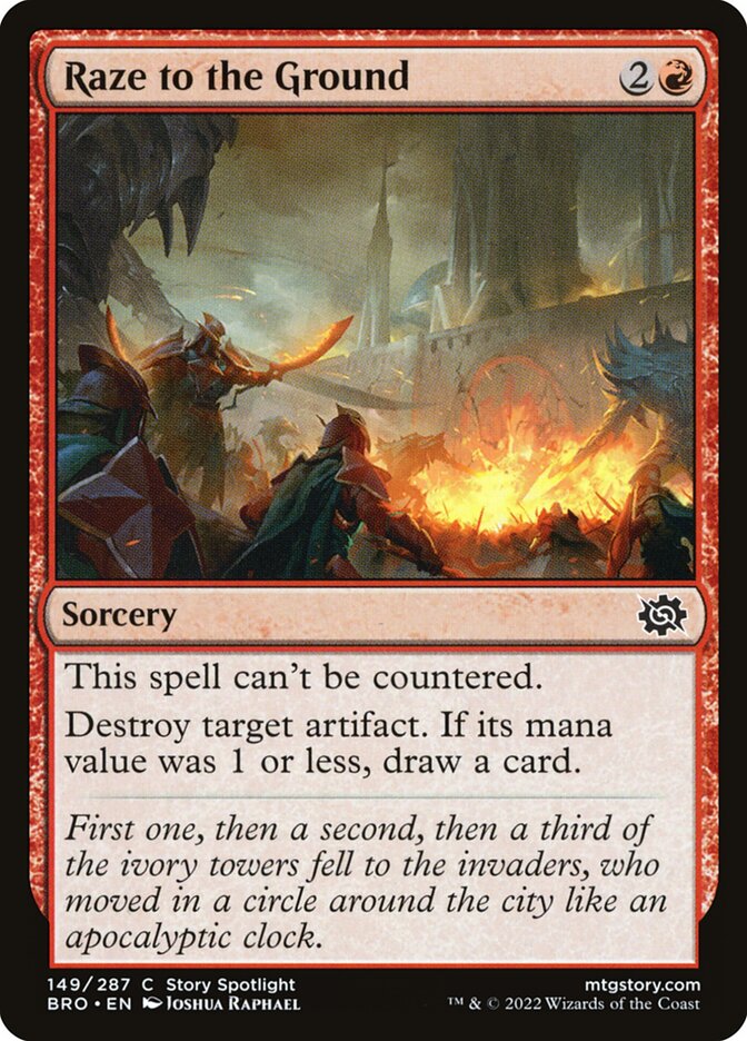 Raze to the Ground 149/287 (The Brothers' War)  - Foil