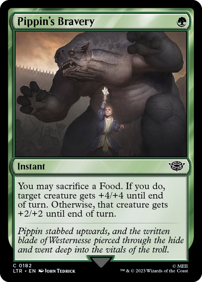 Pippin's Bravery 182/281 (Universes Beyond: The Lord of the Rings: Tales of Middle-earth)  - Foil