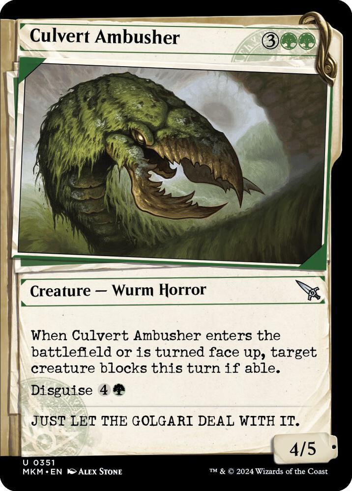 Culvert Ambusher 351/286 (Murders at Karlov Manor)  - Showcase Foil
