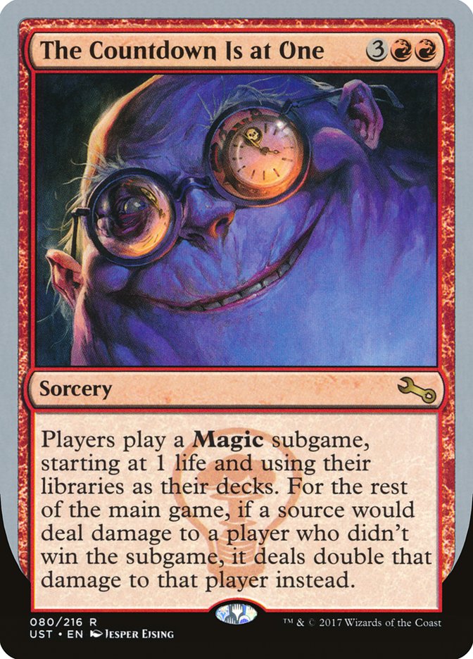 The Countdown Is at One 80/216 (Unstable) 