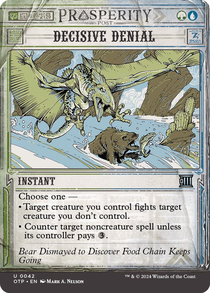 Decisive Denial 42 (Outlaws of Thunder Junction: Breaking News)  - Showcase Foil
