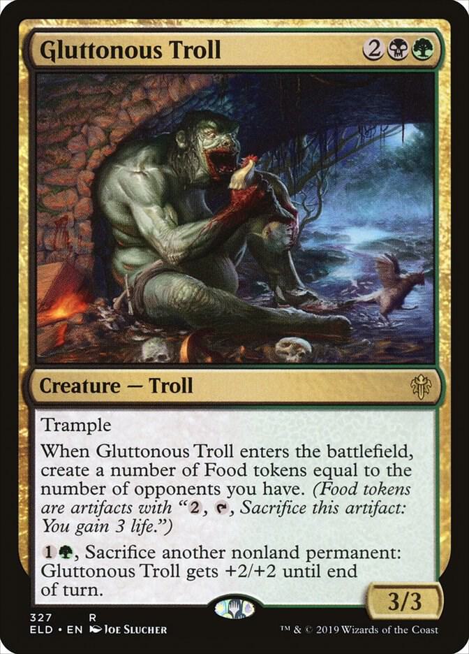 Gluttonous Troll 327 (Throne of Eldraine) 