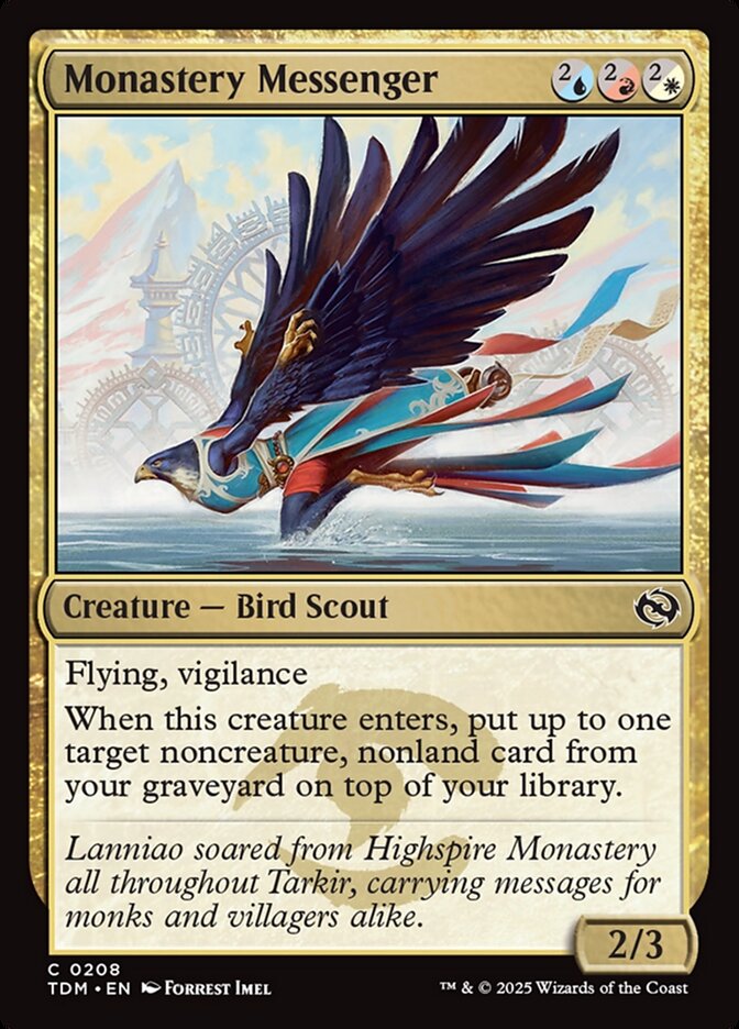 Monastery Messenger 208/291 (Tarkir: Dragonstorm)  - Foil