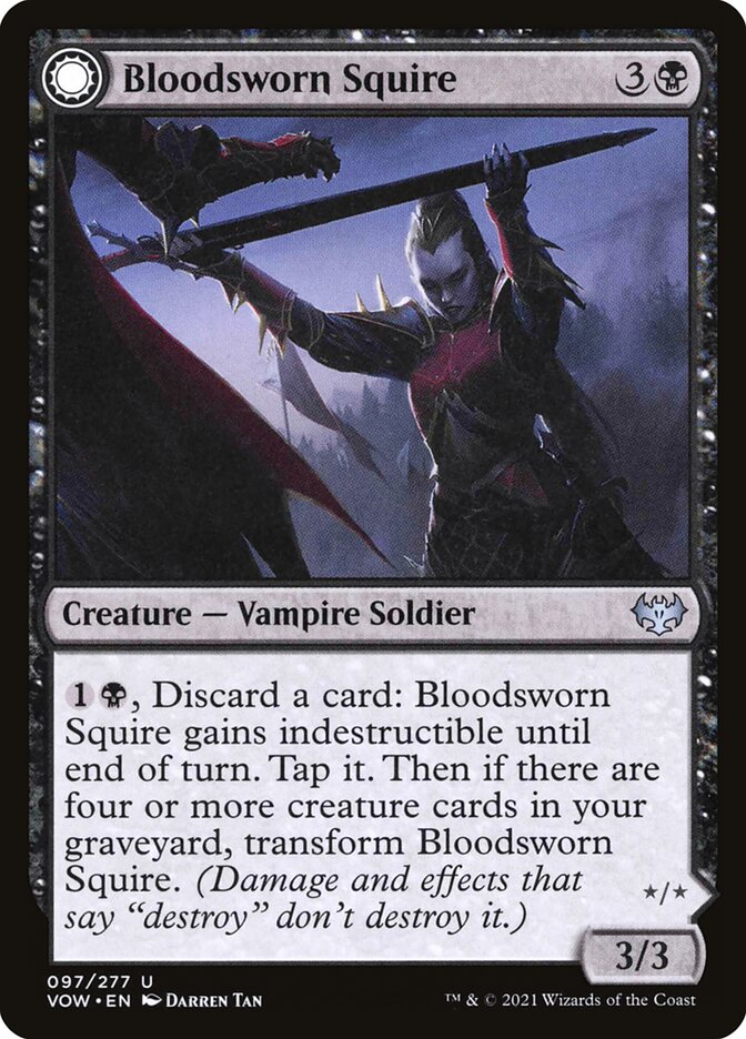 Bloodsworn Squire // Bloodsworn Knight 97/277 (Innistrad: Crimson Vow)  - Foil