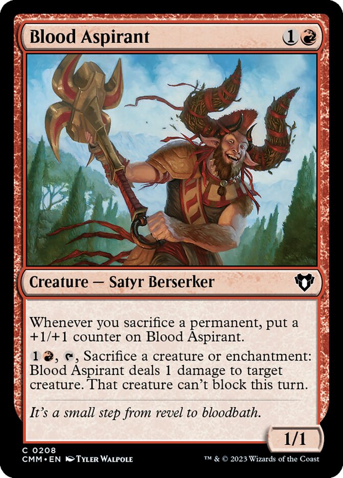 Blood Aspirant 208/451 (Commander Masters)  - Foil