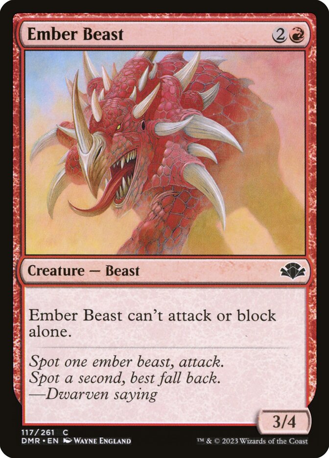 Ember Beast 117/261 (Dominaria Remastered)  - Foil