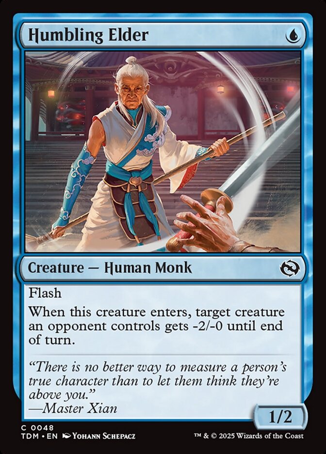 Humbling Elder 48 (Tarkir: Dragonstorm)  - Foil