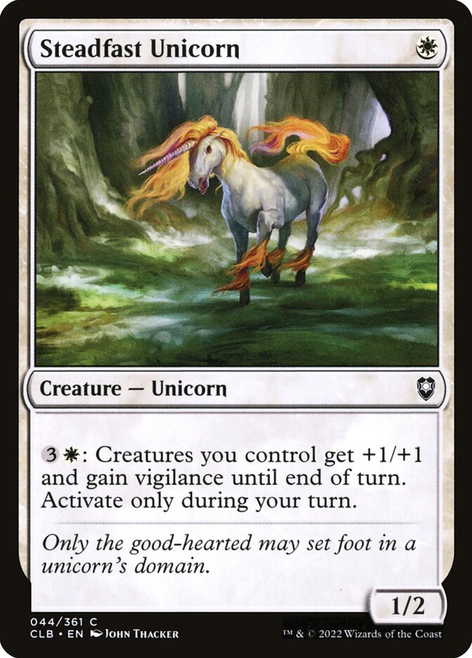 Steadfast Unicorn 44 (Commander Legends: Battle for Baldur's Gate)  - Foil