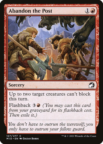 Abandon the Post 127/277 (Innistrad: Midnight Hunt) 