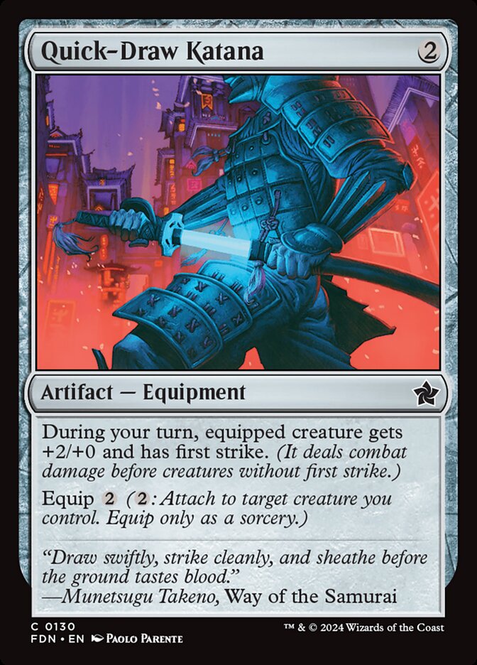 Quick-Draw Katana 130/291 (Foundations)  - Foil
