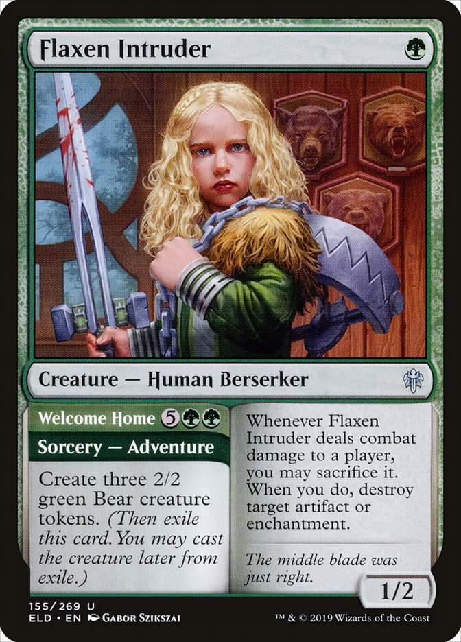 Flaxen Intruder // Welcome Home 155/269 (Throne of Eldraine) 