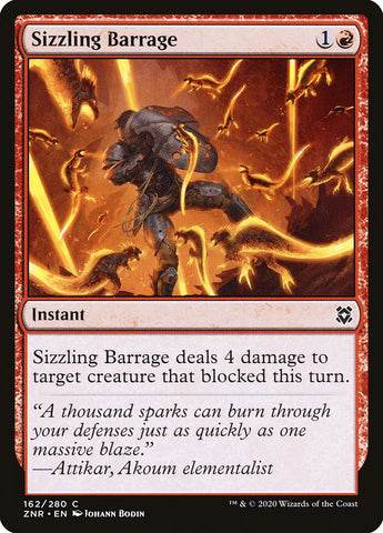 Sizzling Barrage 162/280 (Zendikar Rising)  - Foil