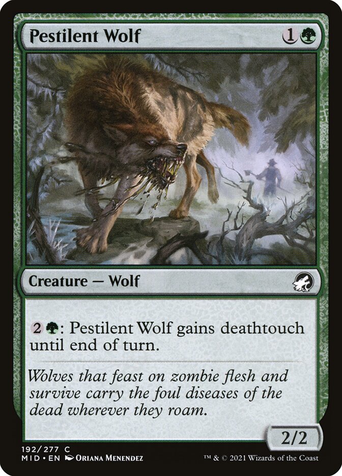 Pestilent Wolf 192/277 (Innistrad: Midnight Hunt)  - Foil