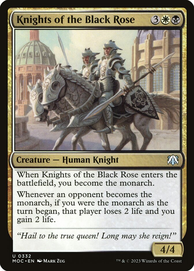 Knights of the Black Rose 332 (Commander: March of the Machine) 