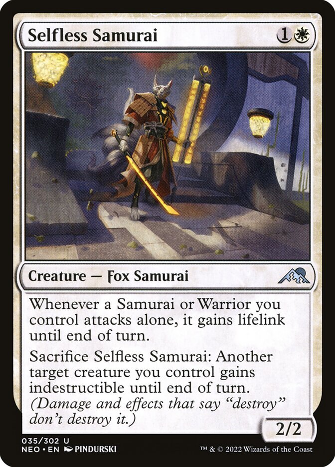 Selfless Samurai 35 (Kamigawa: Neon Dynasty) 