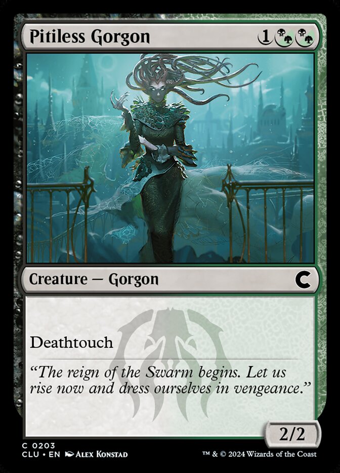 Pitiless Gorgon 203/284 (Ravnica: Clue Edition) 