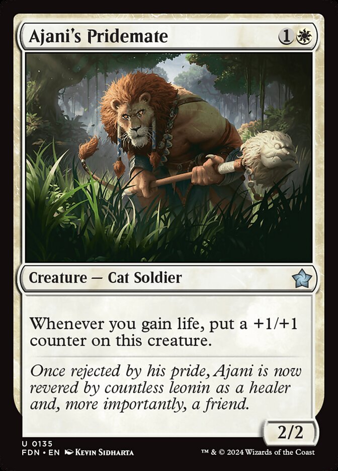 Ajani's Pridemate 135 (Foundations)  - Foil