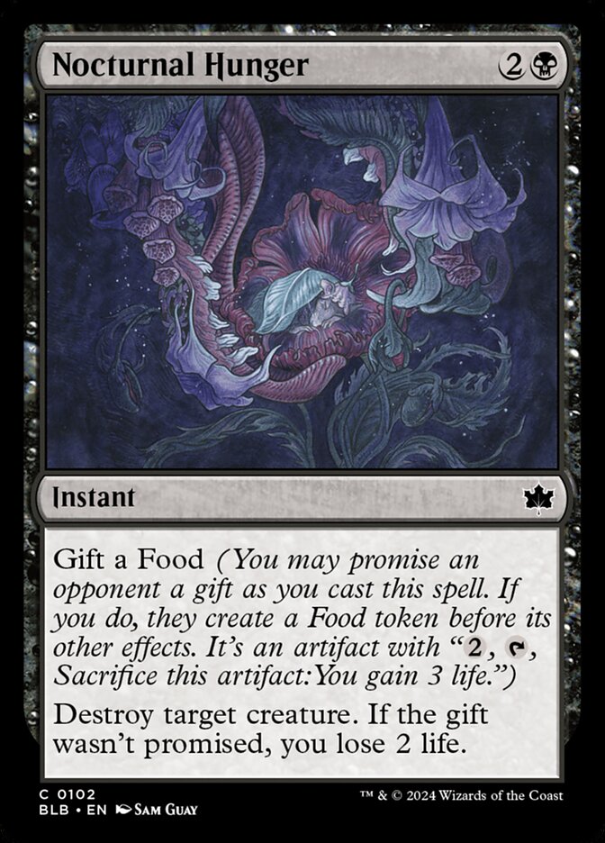 Nocturnal Hunger 102 (Bloomburrow)  - Foil