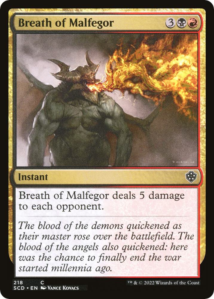 Breath of Malfegor 218/352 (Starter Commander Decks) 
