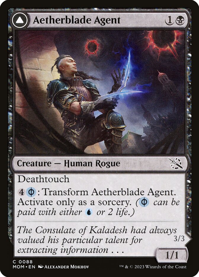 Aetherblade Agent // Gitaxian Mindstinger 88/291 (March of the Machine)  - Foil