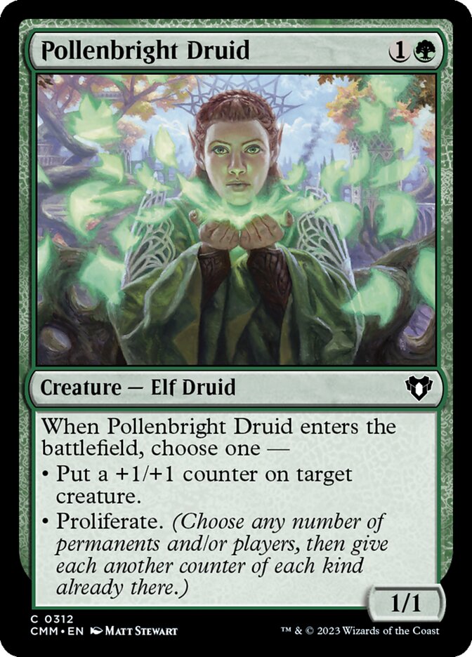Pollenbright Druid 312 (Commander Masters)  - Foil