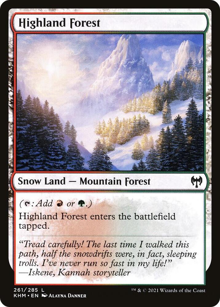 Highland Forest 261 (Kaldheim) 
