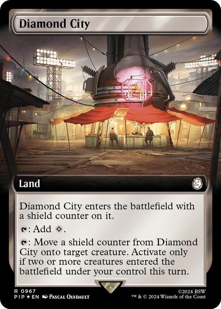 Diamond City 967/326 (Universes Beyond: Fallout)  - Extended Art Surge Foil
