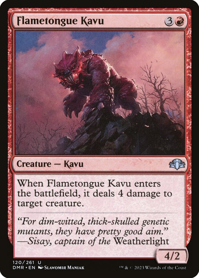 Flametongue Kavu 120 (Dominaria Remastered) 