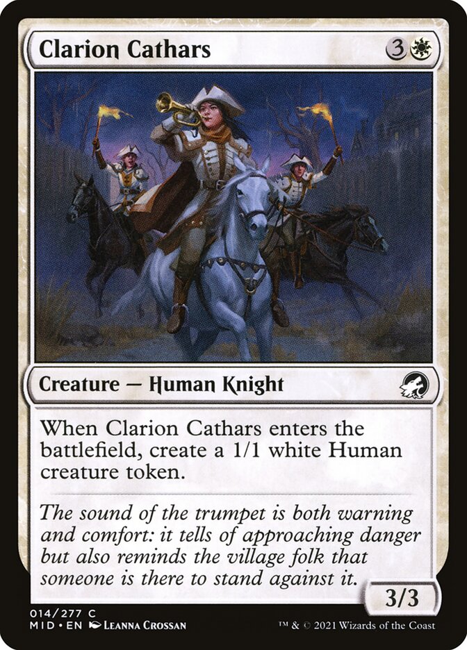 Clarion Cathars 14 (Innistrad: Midnight Hunt)  - Foil