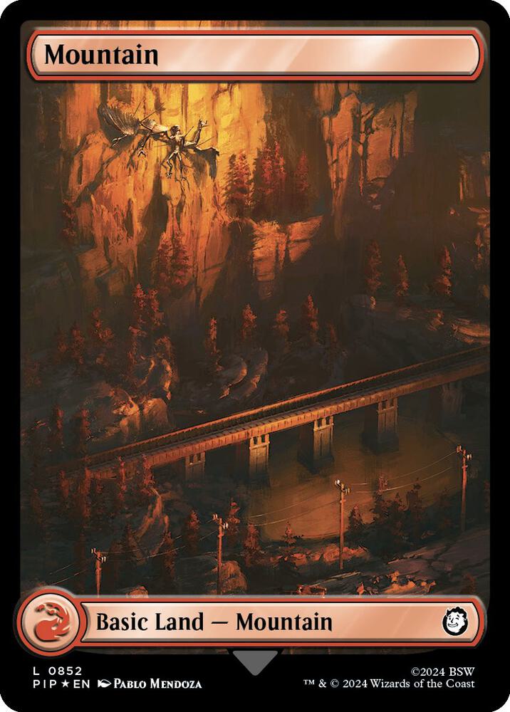 Mountain 852/326 (Universes Beyond: Fallout)  - Full Art Surge Foil