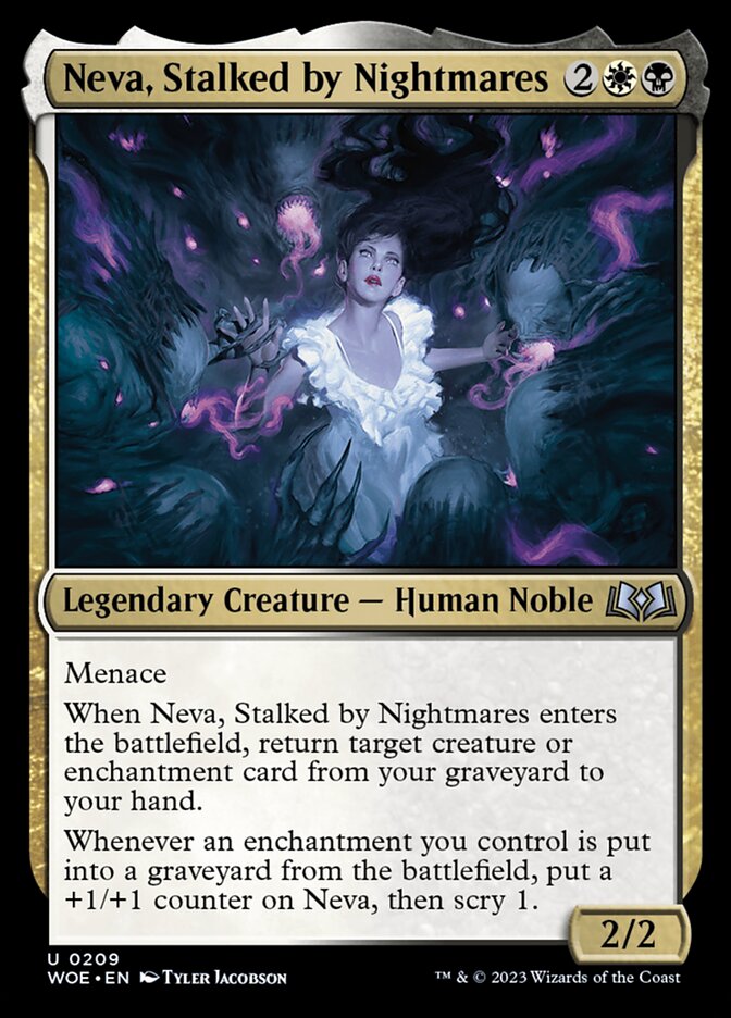 Neva, Stalked by Nightmares 209/276 (Wilds of Eldraine)  - Foil