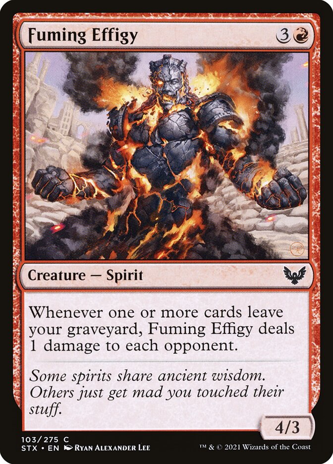 Fuming Effigy 103 (Strixhaven: School of Mages)  - Foil