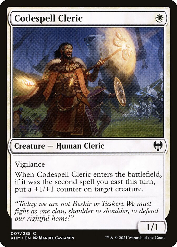 Codespell Cleric 7 (Kaldheim)  - Foil