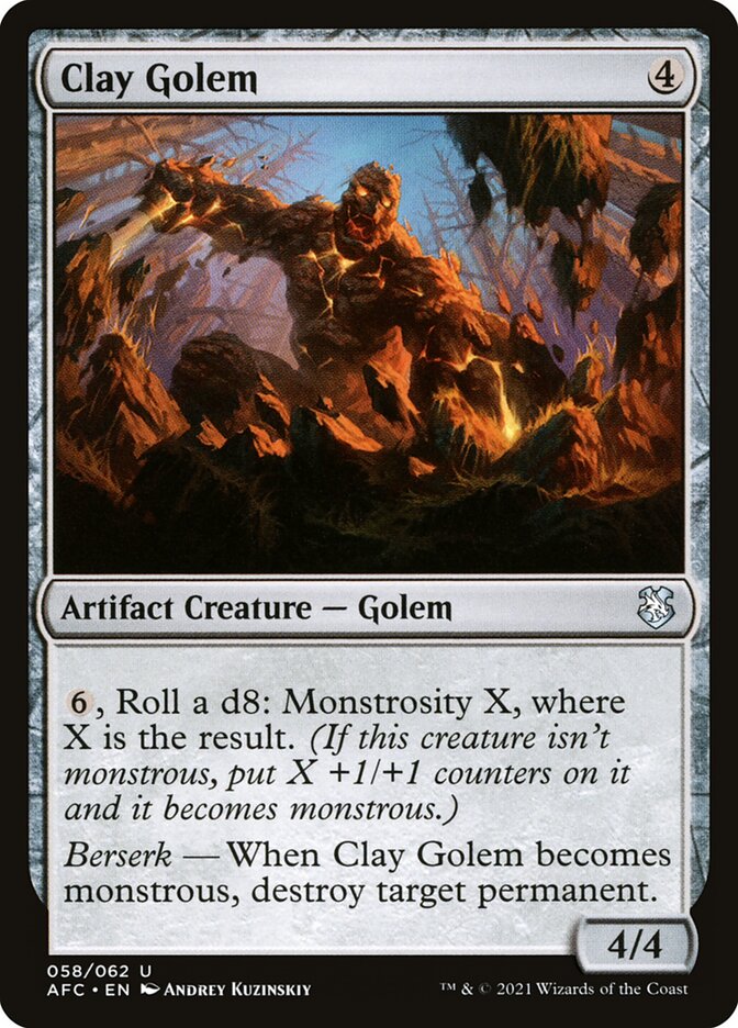 Clay Golem 58/62 (Commander: Adventures in the Forgotten Realms) 