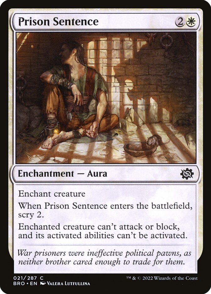 Prison Sentence 21/287 (The Brothers' War)  - Foil