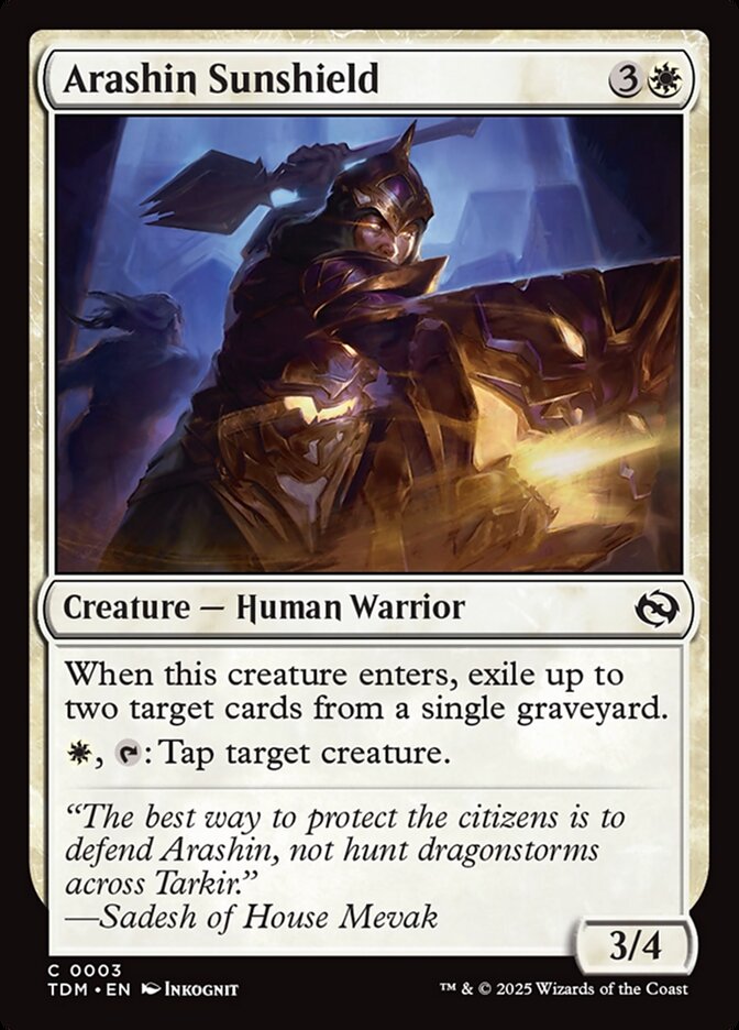 Arashin Sunshield 3 (Tarkir: Dragonstorm)  - Foil