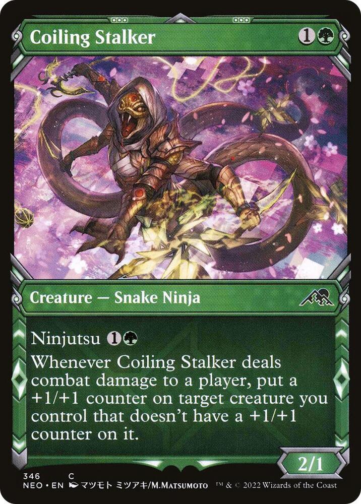 Coiling Stalker 346/302 (Kamigawa: Neon Dynasty)  - Showcase