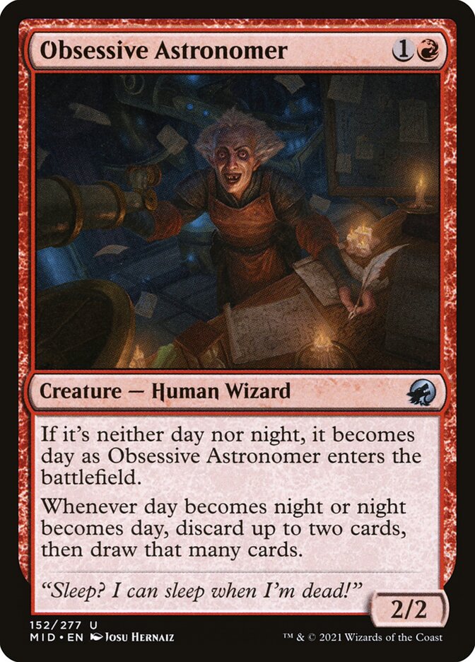 Obsessive Astronomer 152/277 (Innistrad: Midnight Hunt)  - Foil