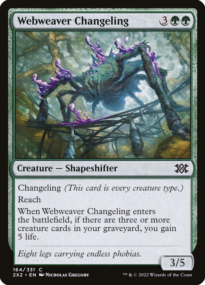 Webweaver Changeling 164/331 (Double Masters 2022) 