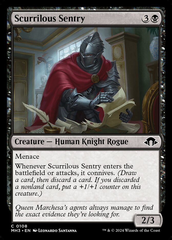 Scurrilous Sentry 108/319 (Modern Horizons 3)  - Foil