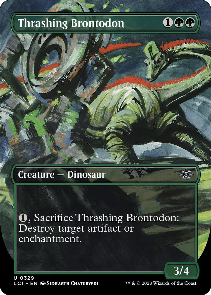 Thrashing Brontodon 329 (The Lost Caverns of Ixalan)  - Borderless